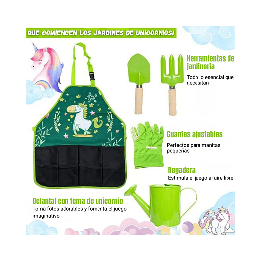 Kit Herramientas Jardín Plantas Para Niños X6 Piezas 2