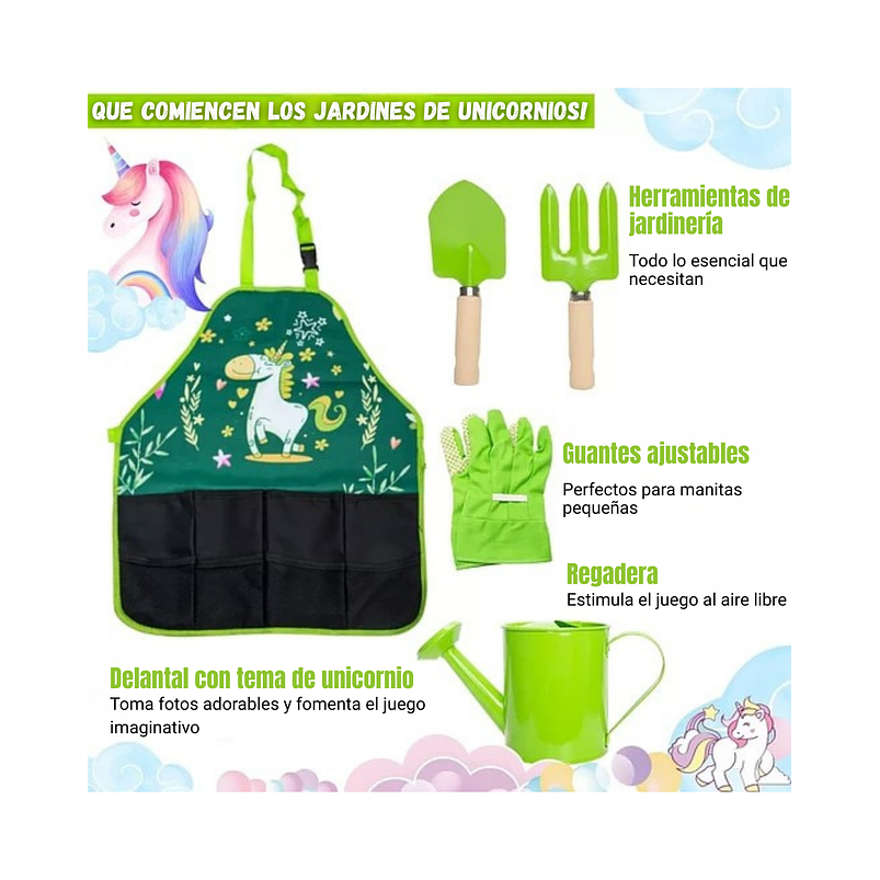 Kit Herramientas Jardín Plantas Para Niños X6 Piezas 2