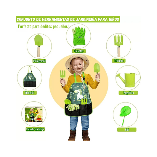 Kit Herramientas Jardín Plantas Para Niños X6 Piezas 4