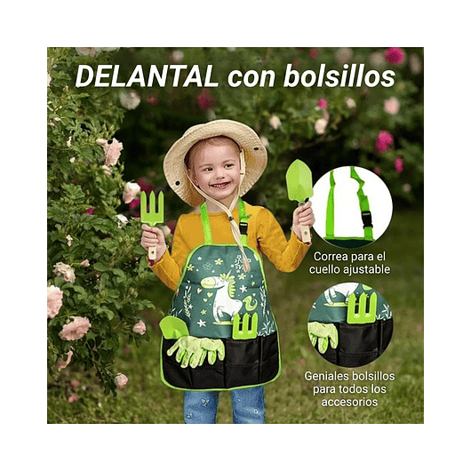 Kit Herramientas Jardín Plantas Para Niños X6 Piezas 5