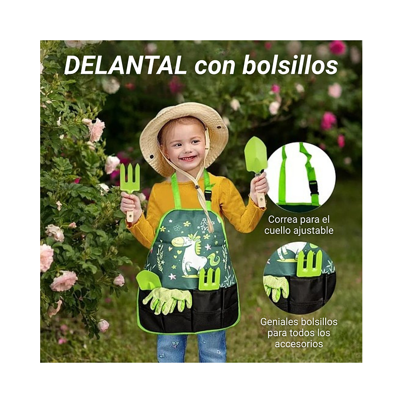 Kit Herramientas Jardín Plantas Para Niños X6 Piezas 5