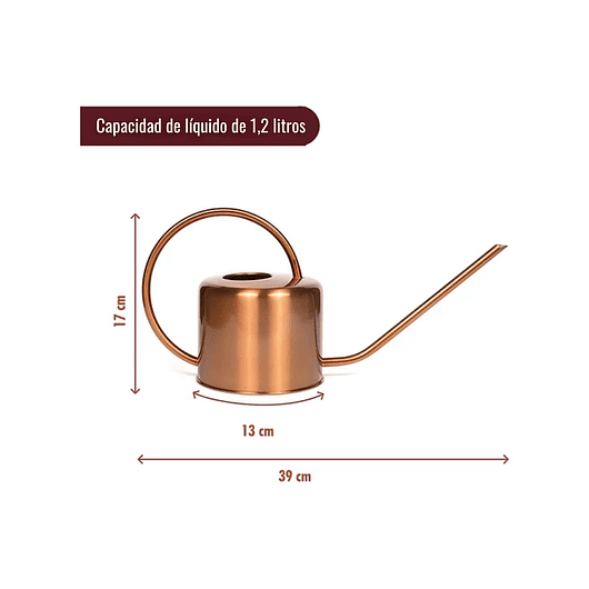 Regadera De Plantas Jardinería x 40 Onzas En Acero 3