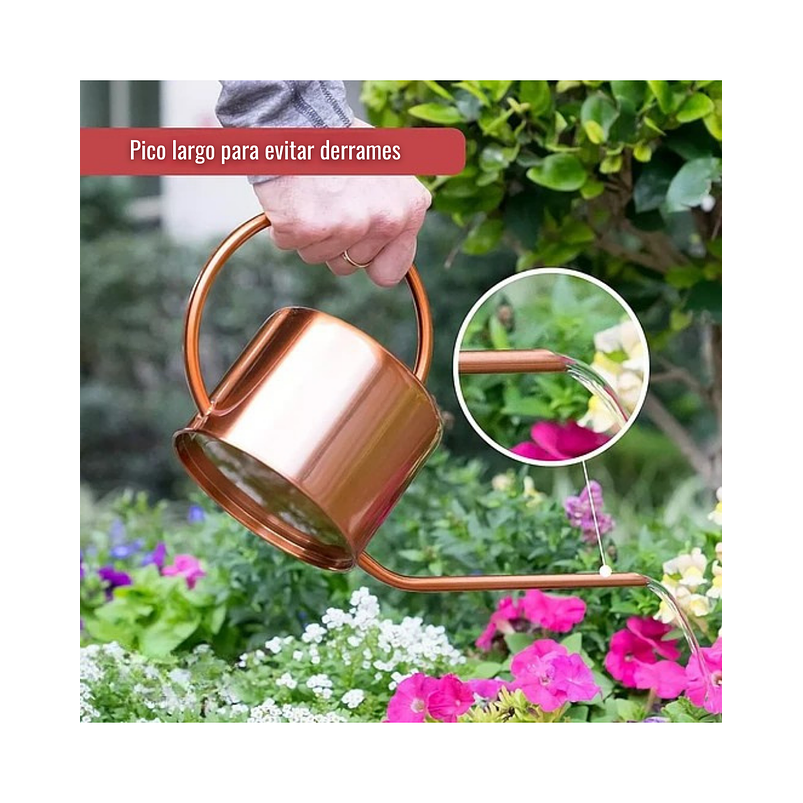 Regadera De Plantas Jardinería x 40 Onzas En Acero 5