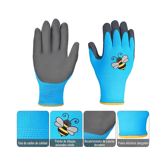 Guantes Jardinería X01 Par Para Niños Caucho Transpirable 11