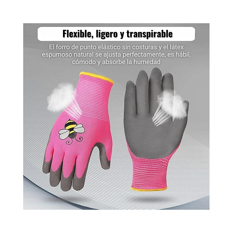 Guantes Jardinería X01 Par Para Niños Caucho Transpirable 13