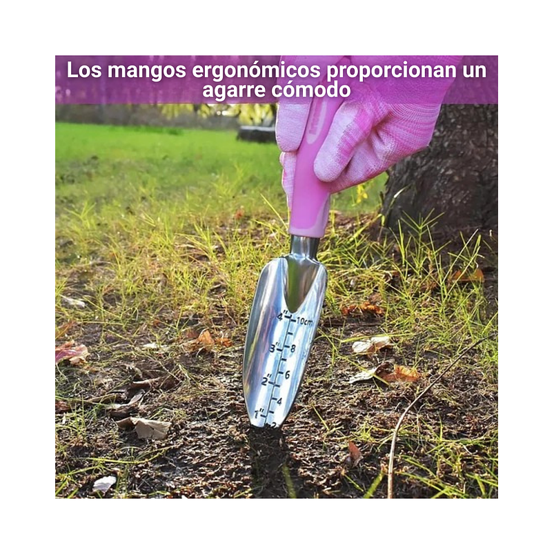 Kit Herramientas Jardinería En Aluminio x8 Piezas más Bolso 5