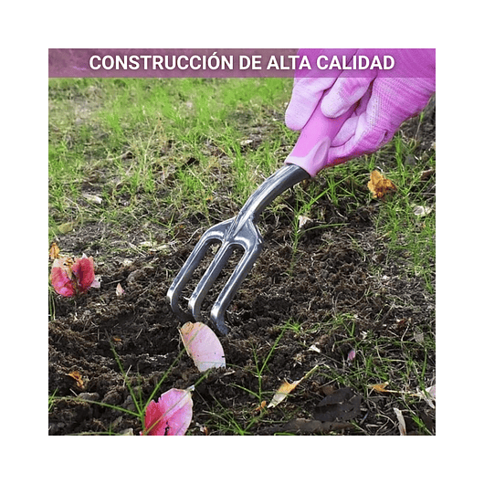 Kit Herramientas Jardinería En Aluminio x8 Piezas más Bolso 6