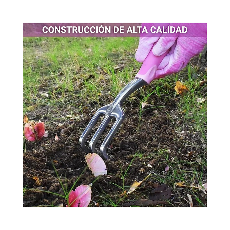 Kit Herramientas Jardinería En Aluminio x8 Piezas más Bolso 6