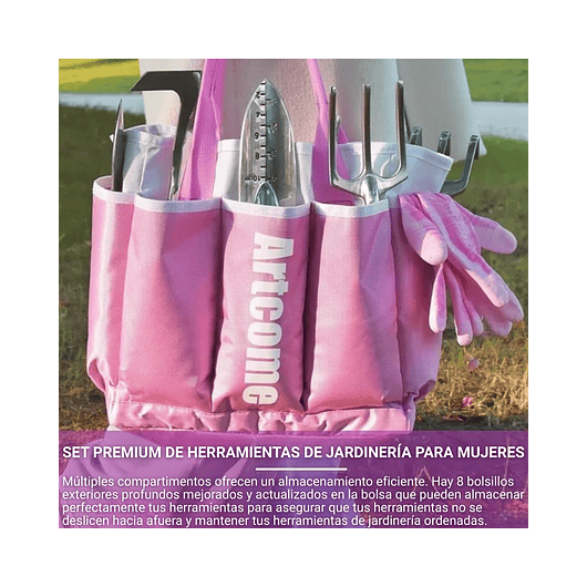 Kit Herramientas Jardinería En Aluminio x8 Piezas más Bolso 7