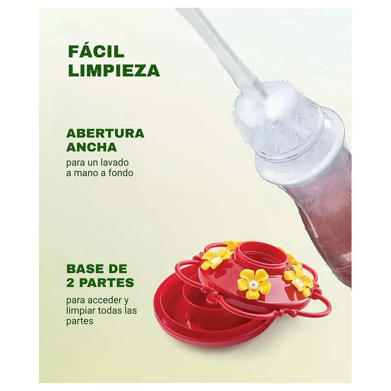 Bebedero Para Colibríes Aves Plastico De Colgar En Jardines 3