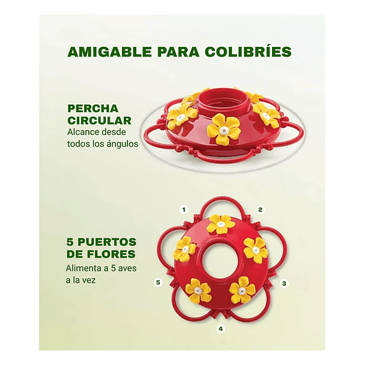 Bebedero Para Colibríes Aves Plastico De Colgar En Jardines 6