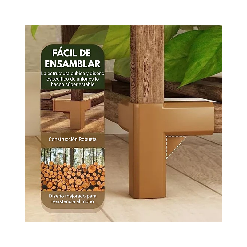 Soporte Estante Para Plantas En Maceta Madera Multiposición 6