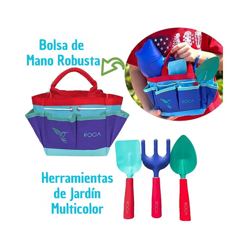 Kit Herramientas Jardinería Cultivo Plantas Para Niños 2