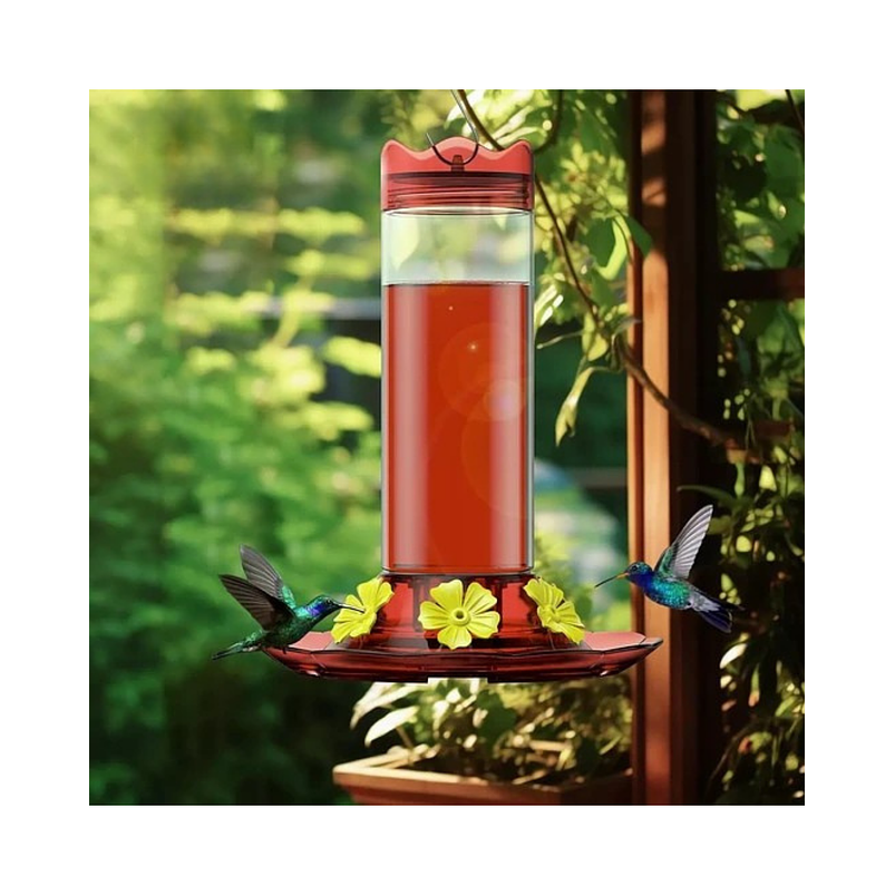 Bebedero Colibríes 01 Unid Aves Colgante Plastico X6 Flores 7