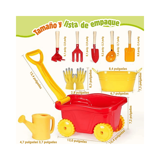 Juego Herramientas de Jardin Huertos y Siembra Para Niños  2