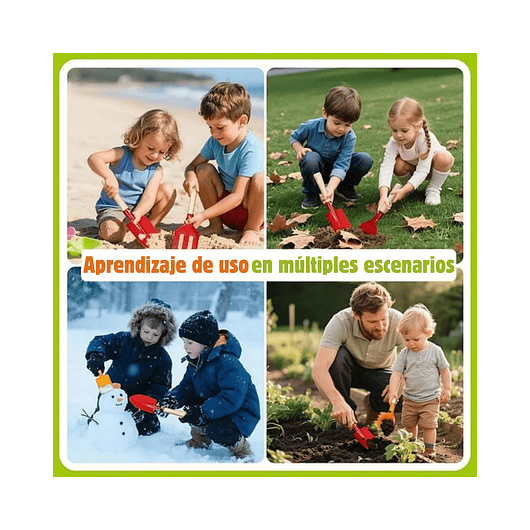 Juego Herramientas de Jardin Huertos y Siembra Para Niños  6