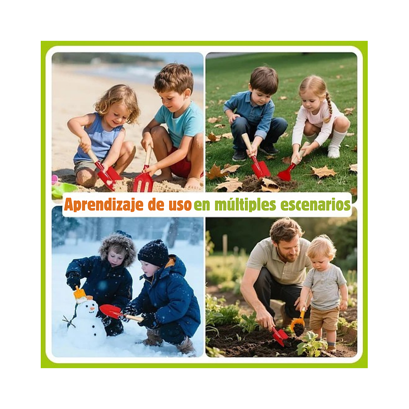 Juego Herramientas de Jardin Huertos y Siembra Para Niños  6