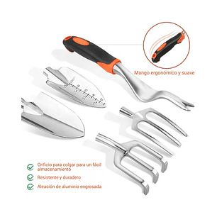 Kit De Herramientas De Jardín 8 Piezas Resistentes Con Bolsa