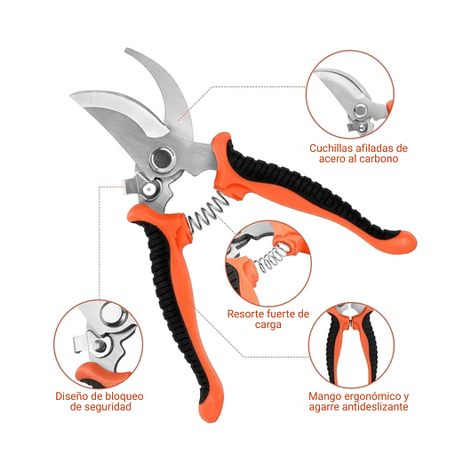 Kit De Herramientas De Jardín 8 Piezas Resistentes Con Bolsa 3