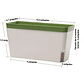Maceta Rectangular Premium Autoriego Plastica 27,5dx14cmalto - Miniatura 2