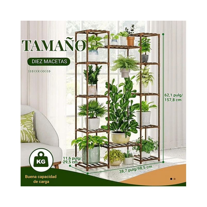 Soporte Estante de Plantas en Macetas 2