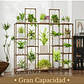 Soporte Decorativo De Plantas En Macetas En Madera Estante - Miniatura 3