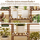 Soporte Decorativo De Plantas En Macetas En Madera Estante - Miniatura 4