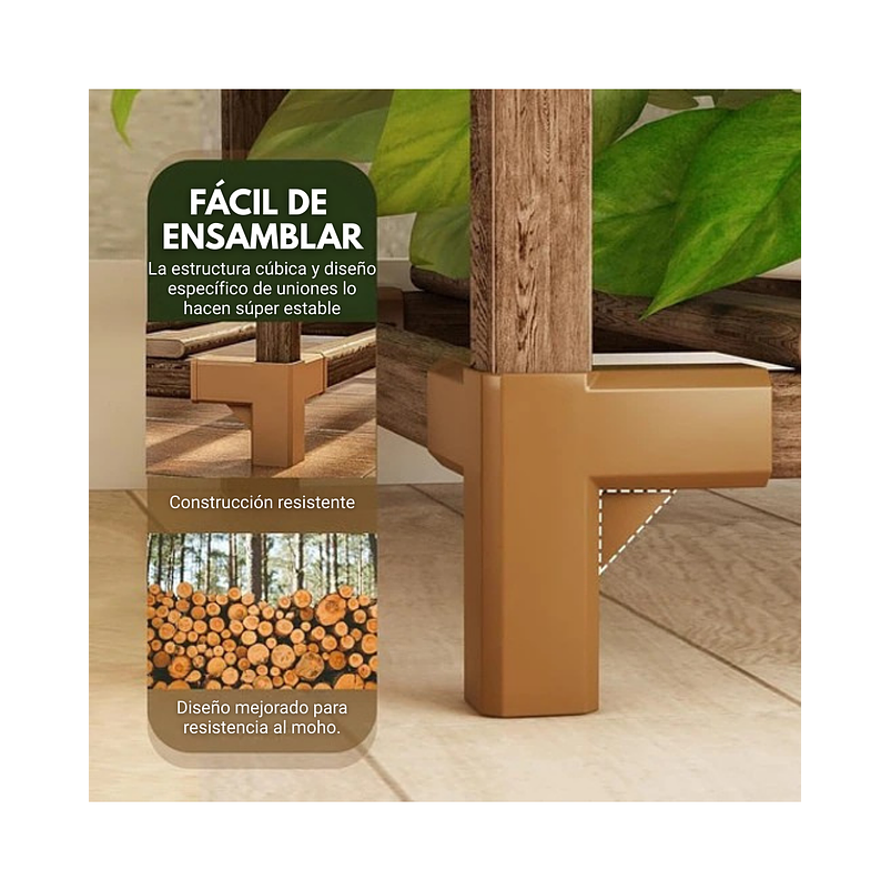 Soporte Decorativo De Plantas En Macetas En Madera Estante 6