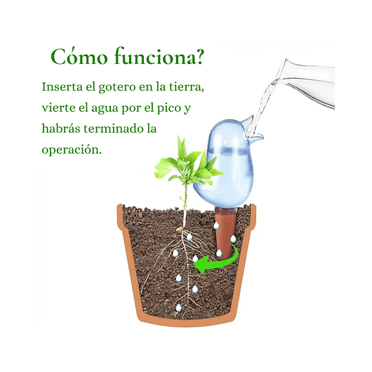 Estacas en Arcilla De Riego Autonomo Para Plantas x4 Unidad 4