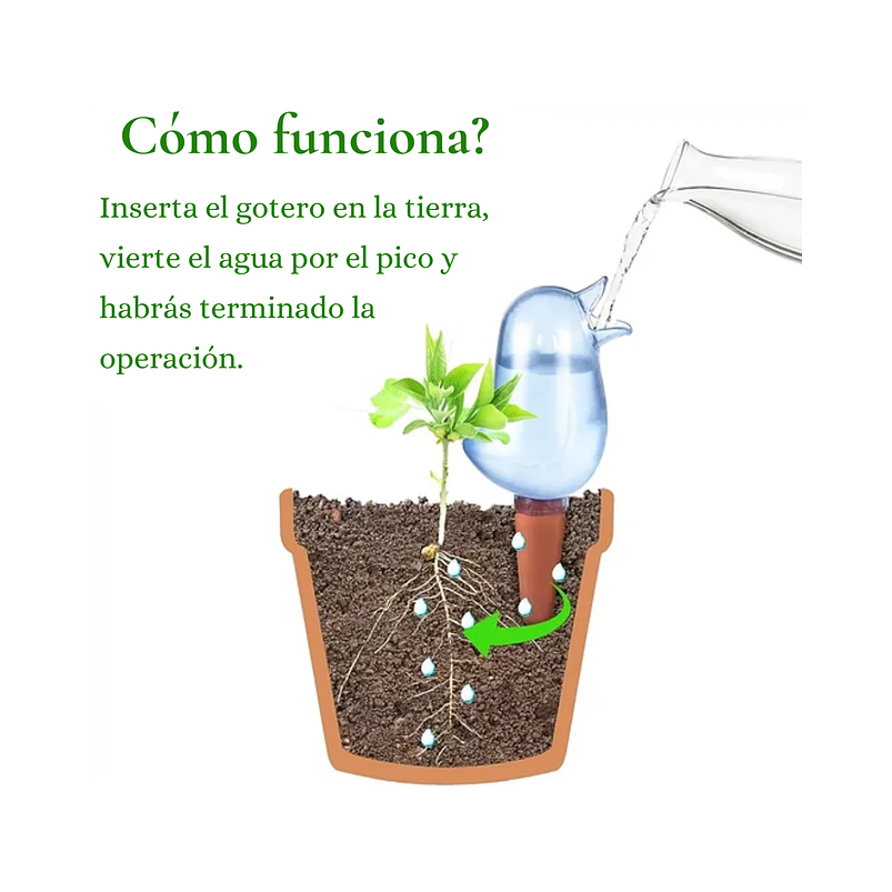 Estacas en Arcilla De Riego Autonomo Para Plantas x4 Unidad 4
