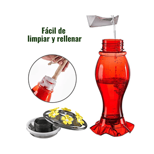 Bebedero De Colibríes Plástico 18 Onzas Con 6 Puertos De Alimentación