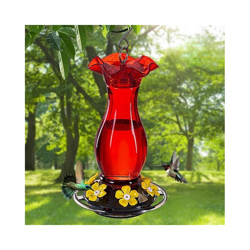 Bebedero De Colibríes Plástico 18 Onzas Con 6 Puertos De Alimentación 5