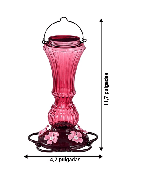 Colibries Bebedero De Aves De Colgar Plastico x5 Flores