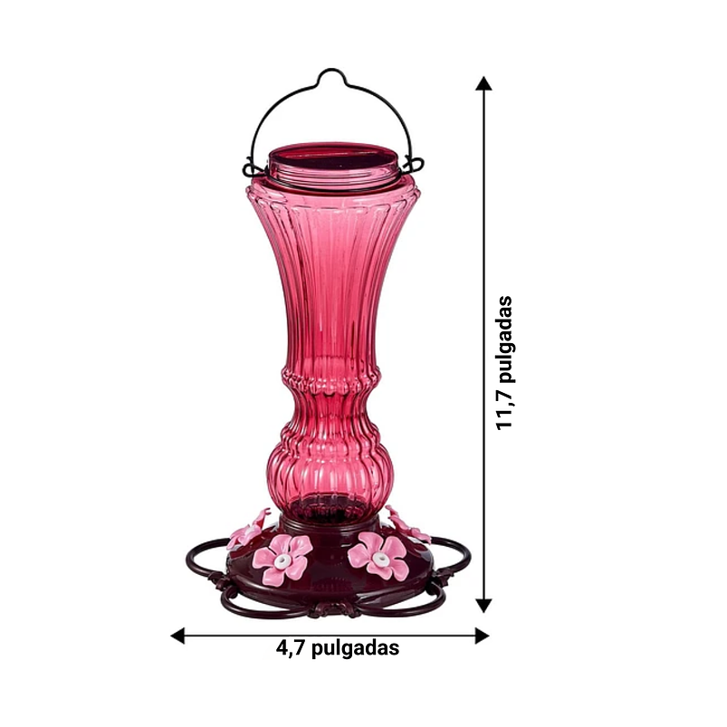 Colibries Bebedero De Aves De Colgar Plastico x5 Flores 2