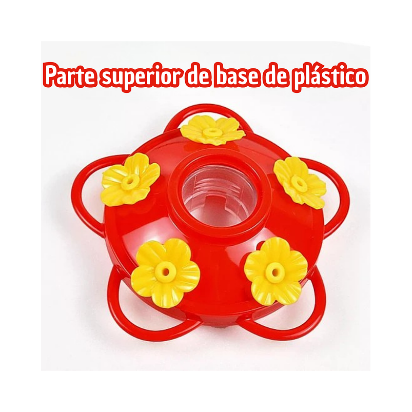 Colibries Bebedero Para Aves de Colgar Vidrio x5 Flores 4