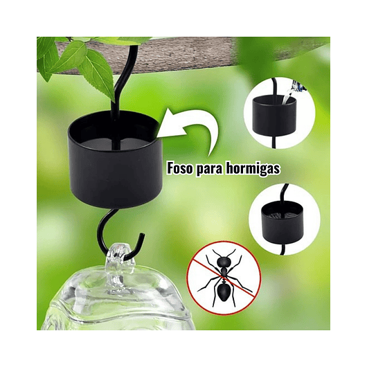 Colibries Bebedero Para Aves de Colgar Vidrio x5 Flores 7