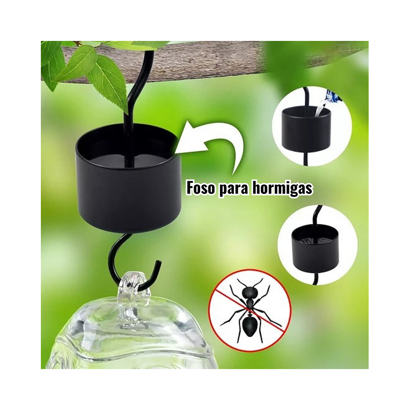 Colibries Bebedero Para Aves de Colgar Vidrio x5 Flores 7