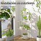 Soporte De Plantas En Maceta Estante Metalico X4 Espacios - Miniatura 4