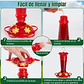Bebedero Aves Colibríes En Vidrio Para Jardín Colgante x10oz - Miniatura 5