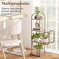 Soporte Para Plantas En Maceta Estante Metalico X4 Espacios - Miniatura 3