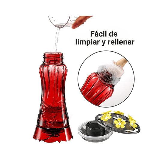 Bebedero Aves Colibríes Plastico Para Jardínes Colgante 6