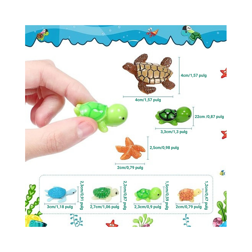 Mini Figuras Marinas Jardín Hadas Terrario Peceras x40pz 6
