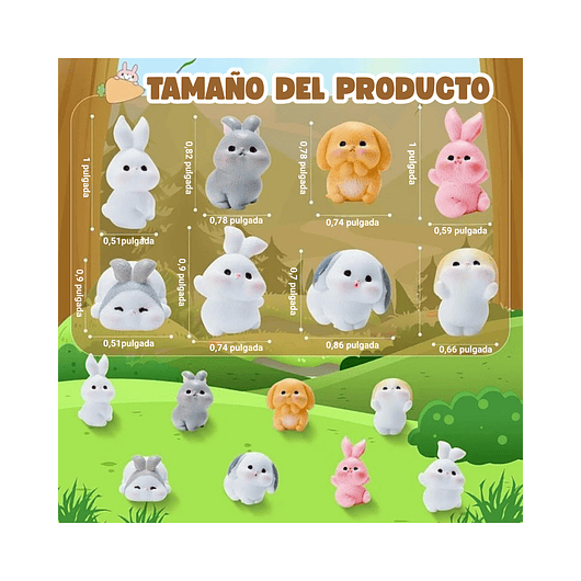 Mini Figuras Conejos Jardín De Hadas Terrarios Decoracion 6