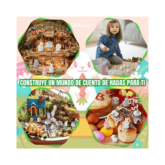 Mini Figuras Conejos Jardín De Hadas Terrarios Decoracion 7