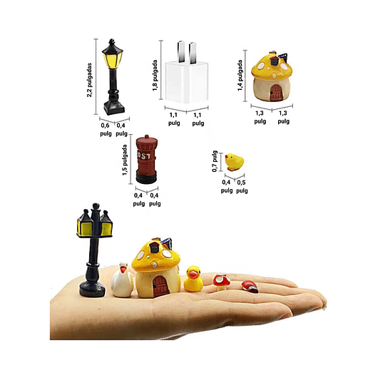 Mini Figuras Decoracion Jardín Hadas Terrarios Peceras x100p 2