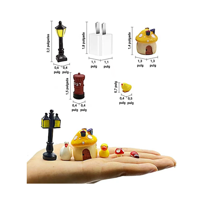 Mini Figuras Decoracion Jardín Hadas Terrarios Peceras x100p 2