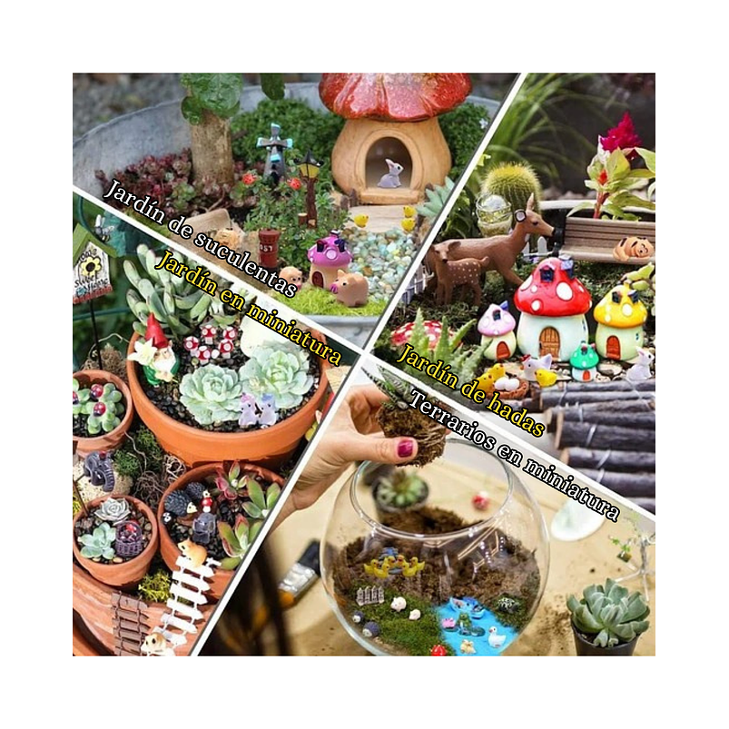 Mini Figuras Decoracion Jardín Hadas Terrarios Peceras x100p 3