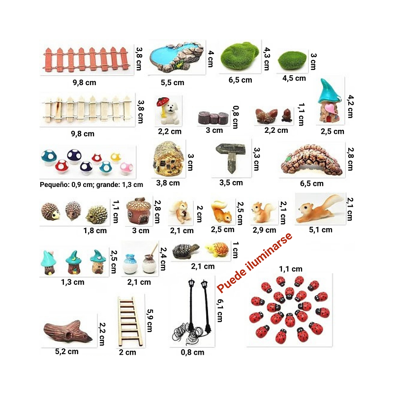 Mini Figuras Para Jardín De Hadas Terrarios Decoracion 2