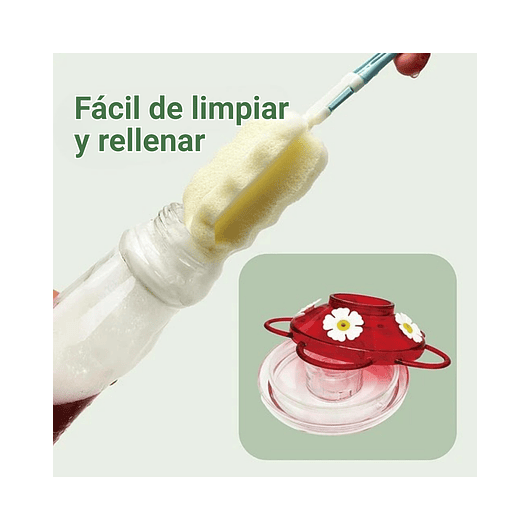 Bebedero Colibríes En Vidrio 5 Puertos De Alimentacion 4