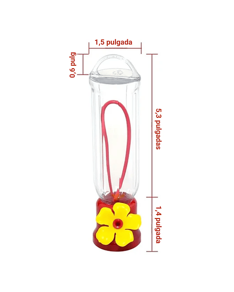 Bebedero Pequeño Aves Colibríes Plástico Colgante x4 Unidad